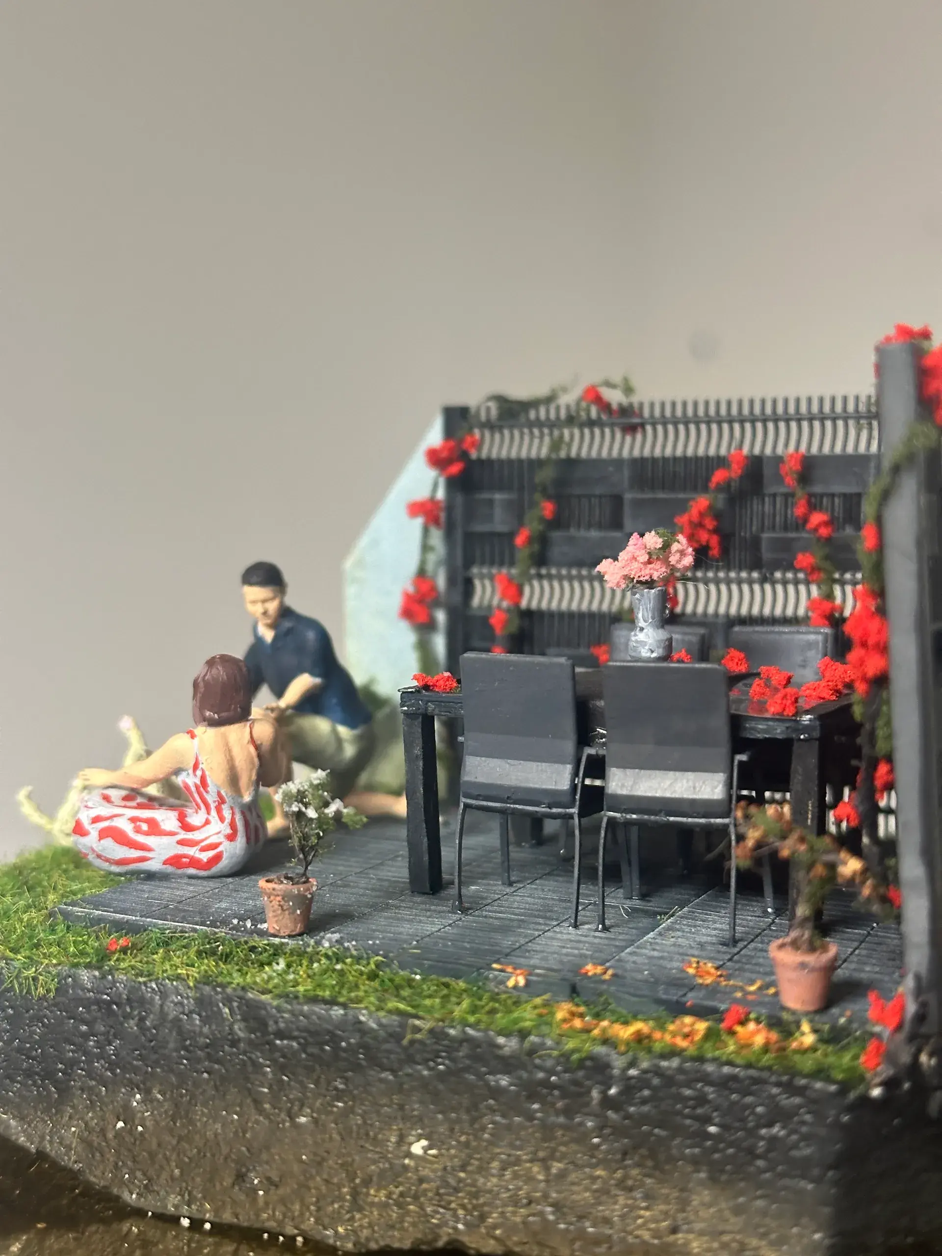 A couple and their dog in their own garden, photo 3 of 8